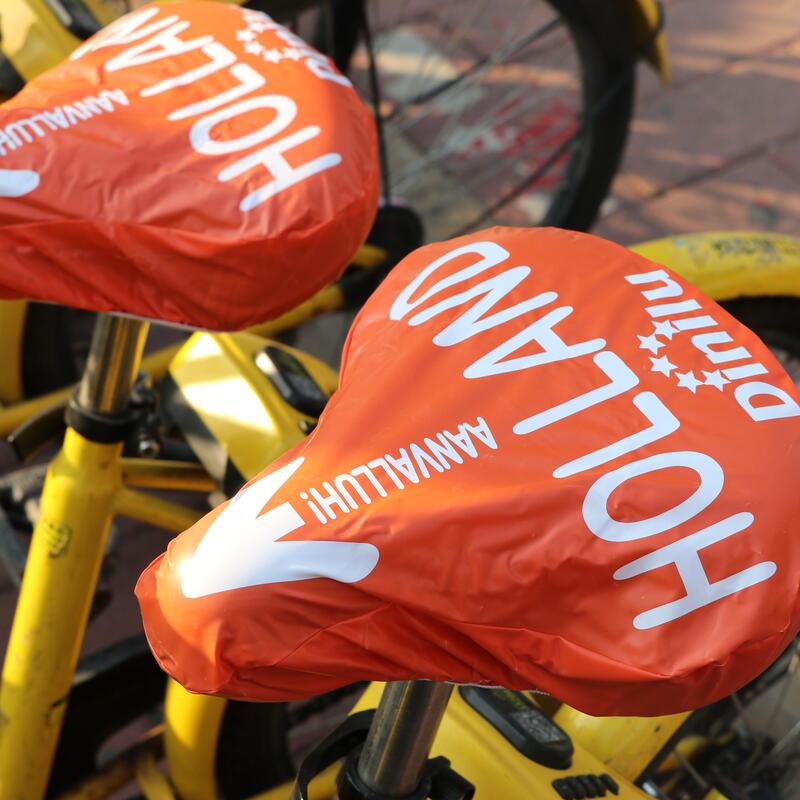 Custom printed bicycle seat covers