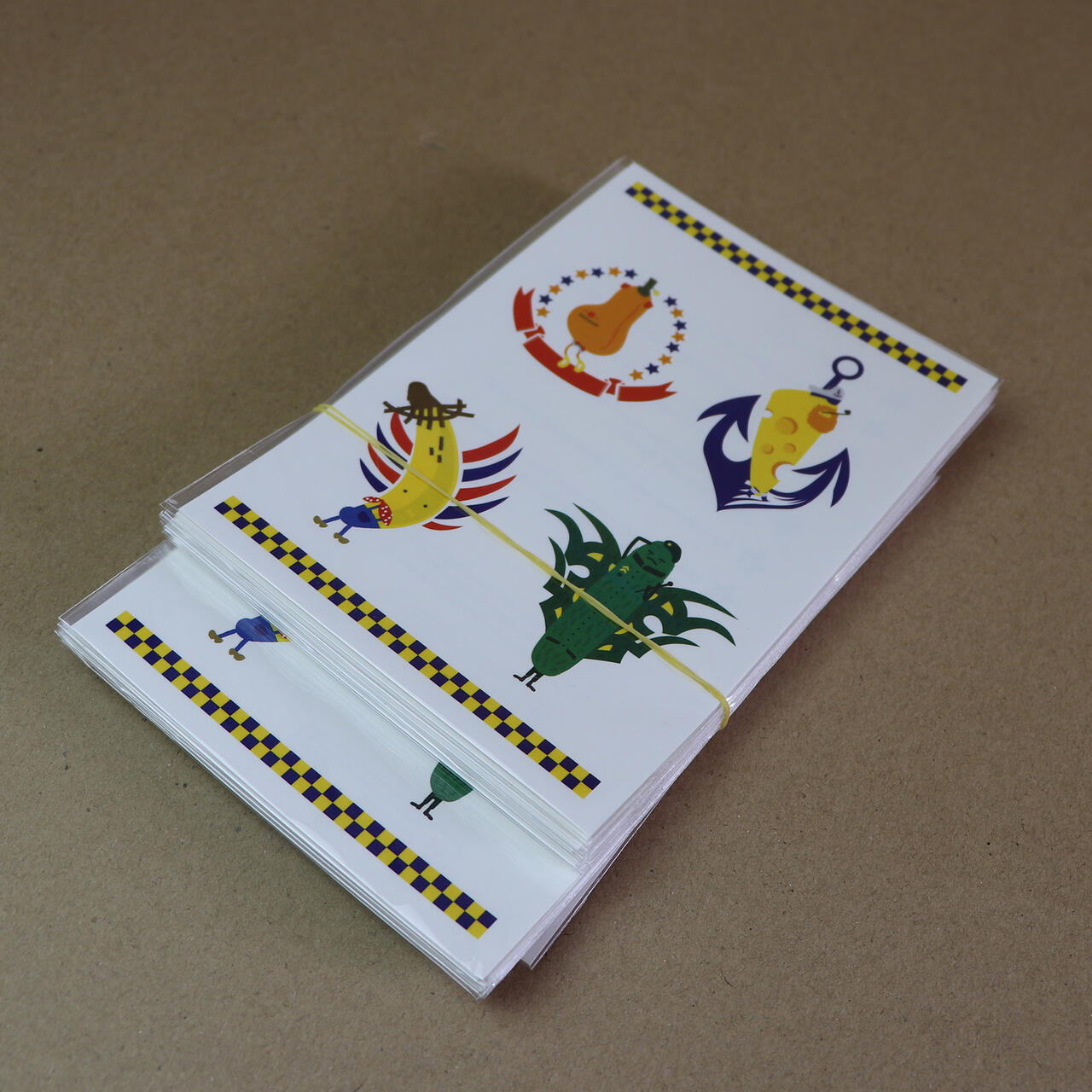Temporary transfer tattoo A6 size (105 x 148 mm) with custom print image