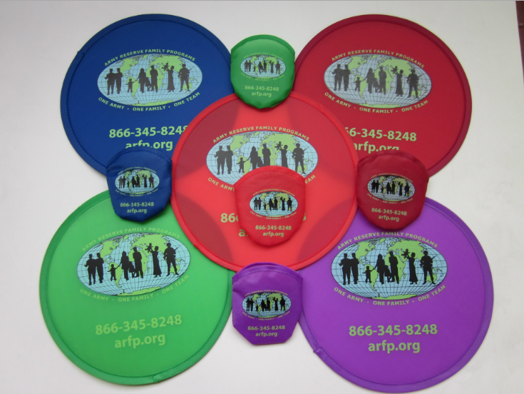 Folding Frisbee with pouch and your bespoke print or logo image