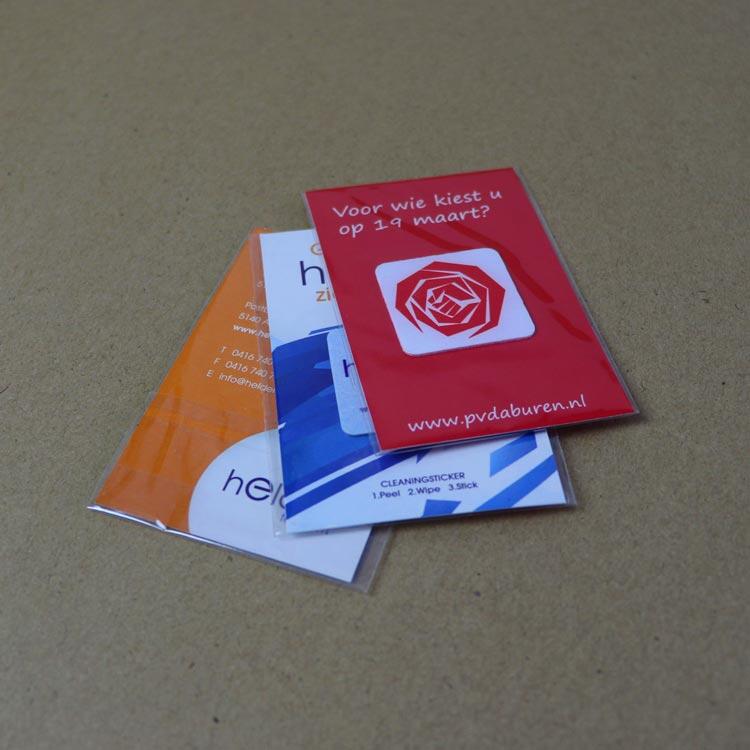 Small custom printed sticky screen cleaner image