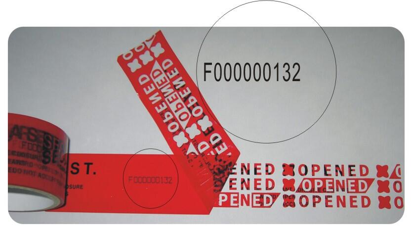 Custom printed anti-tampering tape 40mm x 50m image