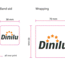 PE Band-aid 38x38mm with custom printing image