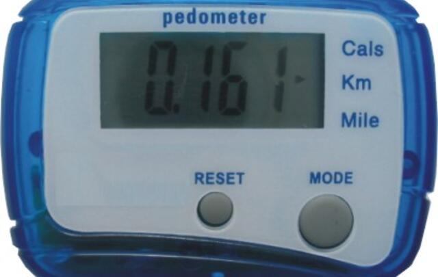 Pedometer for counting steps with custom print image