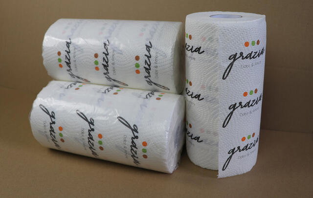 Paper kitchen towel with custom print image