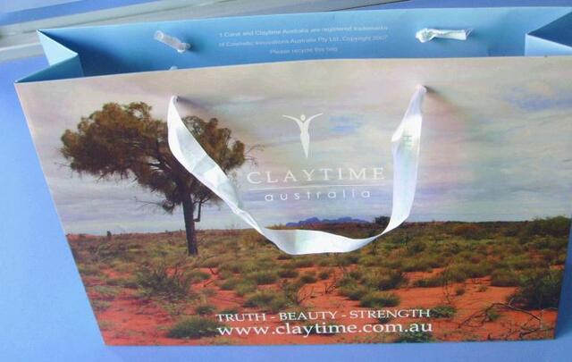 Custom printed paperboard bag 25x35hx10cm image