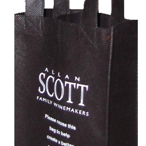Custom printed PP non-woven wine bag for 2 bottles Custom printed PP non-woven wine bag for 2 bottles image