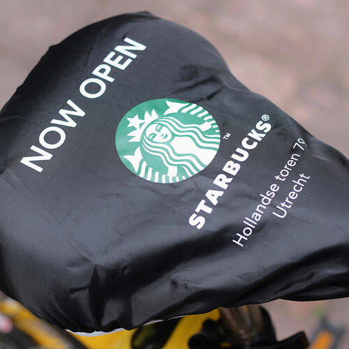 Polyester bike seat covers with custom print image