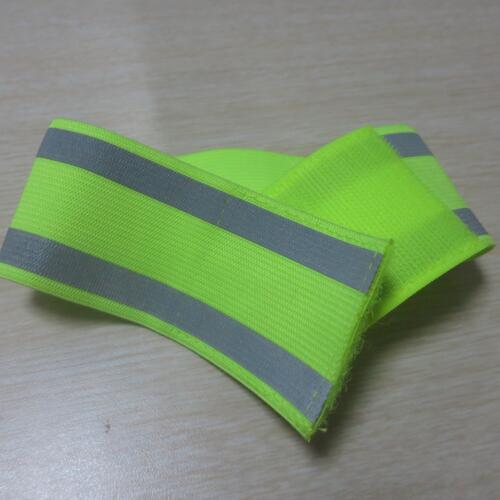 Elastic reflective safety armband printed with your logo Elastic reflective safety ankle/arm band 5cm wide printed with logo image